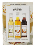 Zestaw kawowy KONESSO Monin 3x50ml - francuska wanilia, słony karmel, czekoladowe ciasteczko