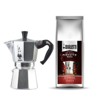 Kawiarka Bialetti Moka Express 6 filiżanek + Kawa Bialetti