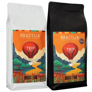 ZESTAW - Kawa ziarnista Trip Coffee Brazylia 1kg + Trip Coffee Brazylia DARK 1kg - opinie w konesso.pl