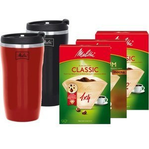 ZESTAW Filtry Melitta + 2 Kubki termiczne Melitta