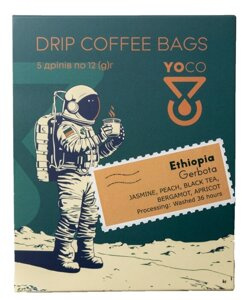 Drip Bag Coffee YoCo Coffee Ethiopia Gerbota 5x12g - opinie w konesso.pl