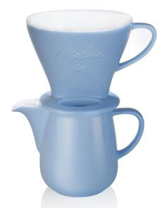 Melitta zestaw Porcelanowy Drip 1X4 + dzbanek 0,6l - Błękitny - NIEDOSTĘPNY - opinie w konesso.pl