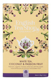 Biała herbata English Tea Shop White Tea, Coconut Passion Fruit 20x2g