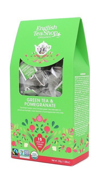 Zielona herbata English Tea Shop Green Tea & Pomegranate 15x2g