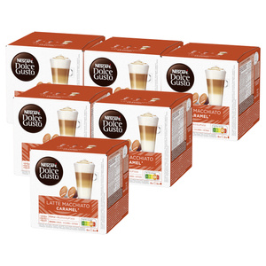 ZESTAW - Kapsułki Nescafé Dolce Gusto Latte Macchiato Caramel 6x16 sztuk