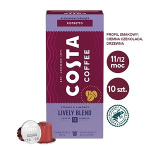 OUTLET - Kawa w kapsułkach Costa Coffee The Lively Blend kompatybilne z ekspresami Nespresso®* - 10 szt. - opinie w konesso.pl