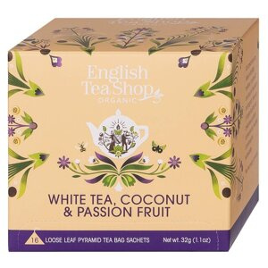 Biała herbata English Tea Shop Premium White Tea Coconut & Passion Fruit 16x2g - opinie w konesso.pl