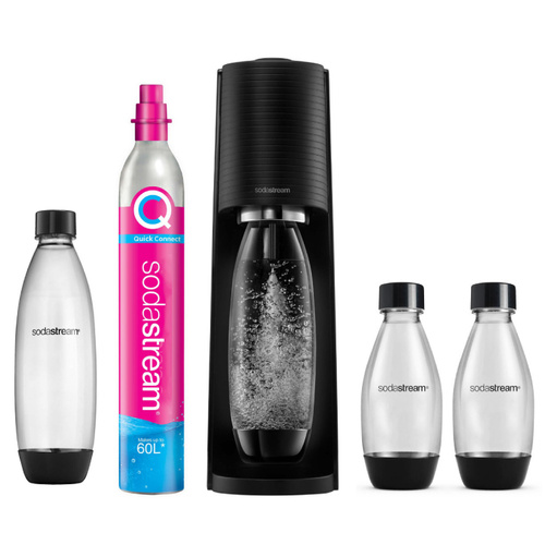 Saturator do wody gazowanej SodaStream Terra - Czarny + 3 butelki Fuse + syrop Pepsi Zero Cukru 440 ml GRATIS - opinie w konesso.pl