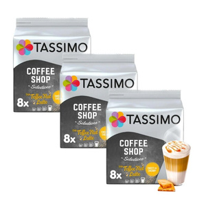 ZESTAW - Kapsułki Tassimo Coffee Shop Selections Toffee Nut Latte 3x8 szt.