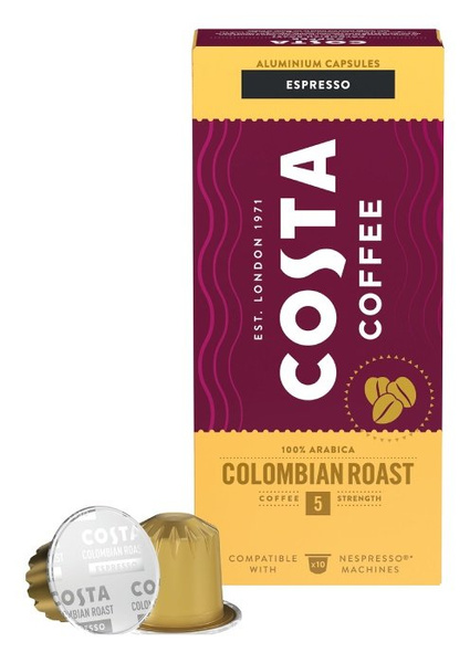 Kawa w kapsułkach Costa Coffee The Colombian Roast kompatybilne z ekspresami Nespresso®* - 10 szt.