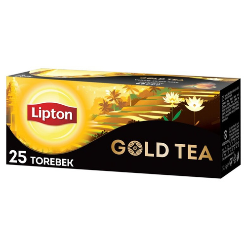 Herbata czarna aromatyzowana Lipton Gold Tea 25x1,5g - opinie w konesso.pl