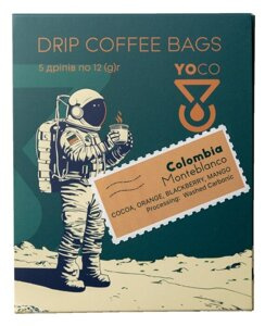 Drip-Bagi YoCo Coffee Colombia Monteblanco 5x12g - opinie w konesso.pl