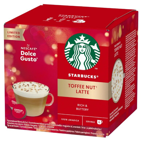 OUTLET - Kapsułki Nescafé Dolce Gusto STARBUCKS® Toffee Nut Latte 12szt.HOLIDAY BLEND - opinie w konesso.pl