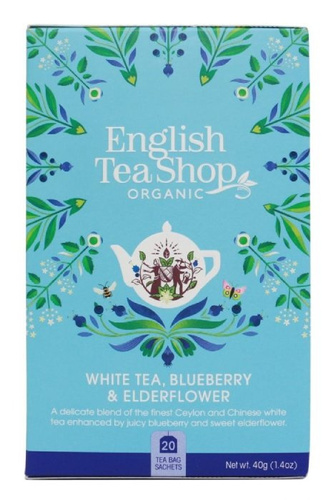 OUTLET - Biała herbata English Tea Shop White Tea Blueberry Elderflower 20x2g - opinie w konesso.pl