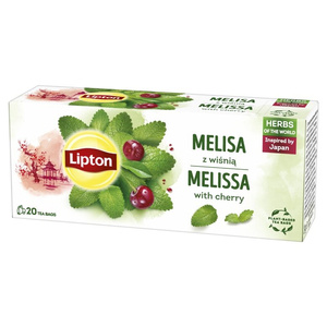 Herbatka ziołowa aromatyzowana Lipton Melisa z wiśnią 20x1,2g - opinie w konesso.pl