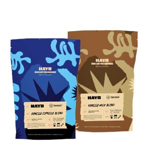 ZESTAW - Kawa ziarnista HAYB Konesso Milk Blend 250g + Kawa ziarnista HAYB Konesso Espresso Blend 250g