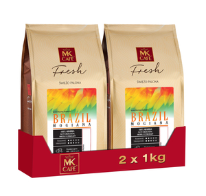 ZESTAW - Kawa ziarnista MK Cafe Fresh Brazil Mogiana 2x1kg