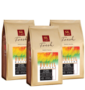 ZESTAW - Kawa ziarnista MK Cafe Fresh Brazil Mogiana 3x1kg