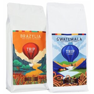 ZESTAW - Kawa ziarnista Trip Coffee Brazylia 1kg + Trip Coffee Gwatemala 1kg
