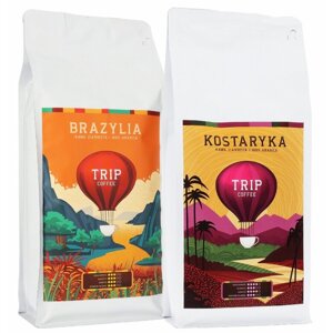 ZESTAW - Kawa ziarnista Trip Coffee Brazylia 1kg + Trip Coffee Kostaryka 1kg