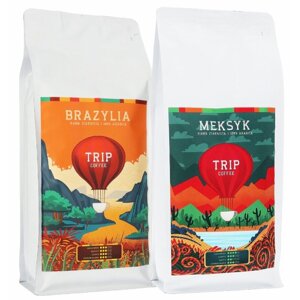 ZESTAW - Kawa ziarnista Trip Coffee Brazylia 1kg + Trip Coffee Meksyk 1kg