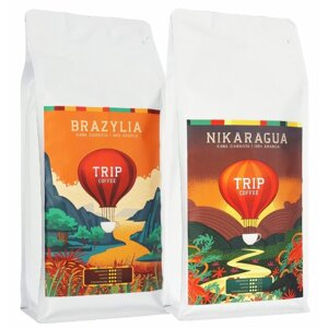 ZESTAW - Kawa ziarnista Trip Coffee Brazylia 1kg + Trip Coffee Nikaragua 1kg