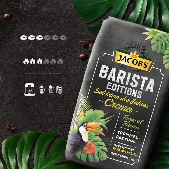 Tropical Barista Fusion ziarnista Jacobs Kawa 1kg Editions