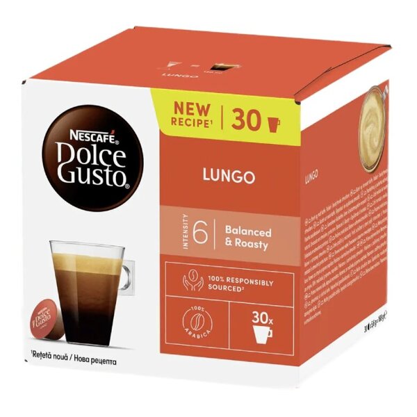 Kapsułki Nescafé Dolce Gusto Lungo 30 sztuk