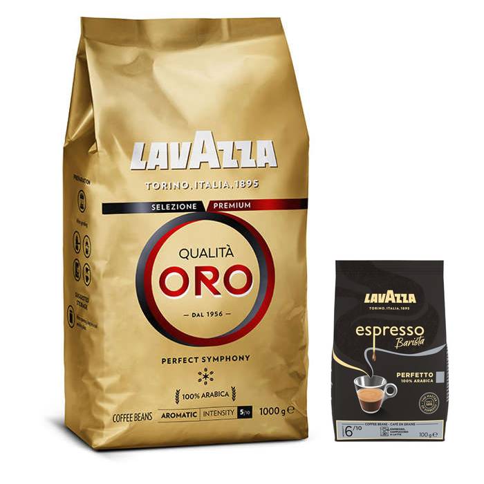 Kawa ziarnista Lavazza Qualita Oro 1kg + GRATIS Espresso Barista Perfetto 100g